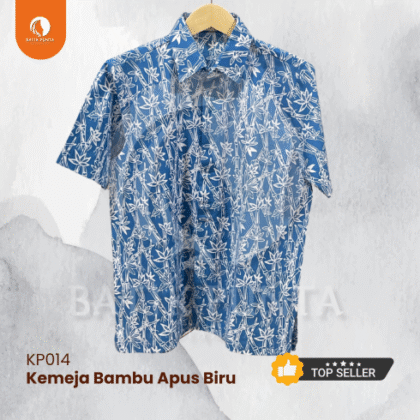 Kemeja Bambu Apus Biru
