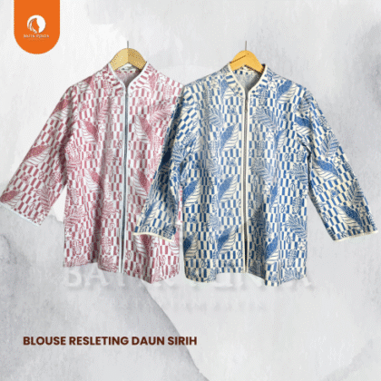 Blouse Resleting Daun Sirih