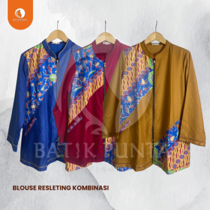 Blouse Resleting Kombinasi Betawi